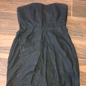 Black strapless dress